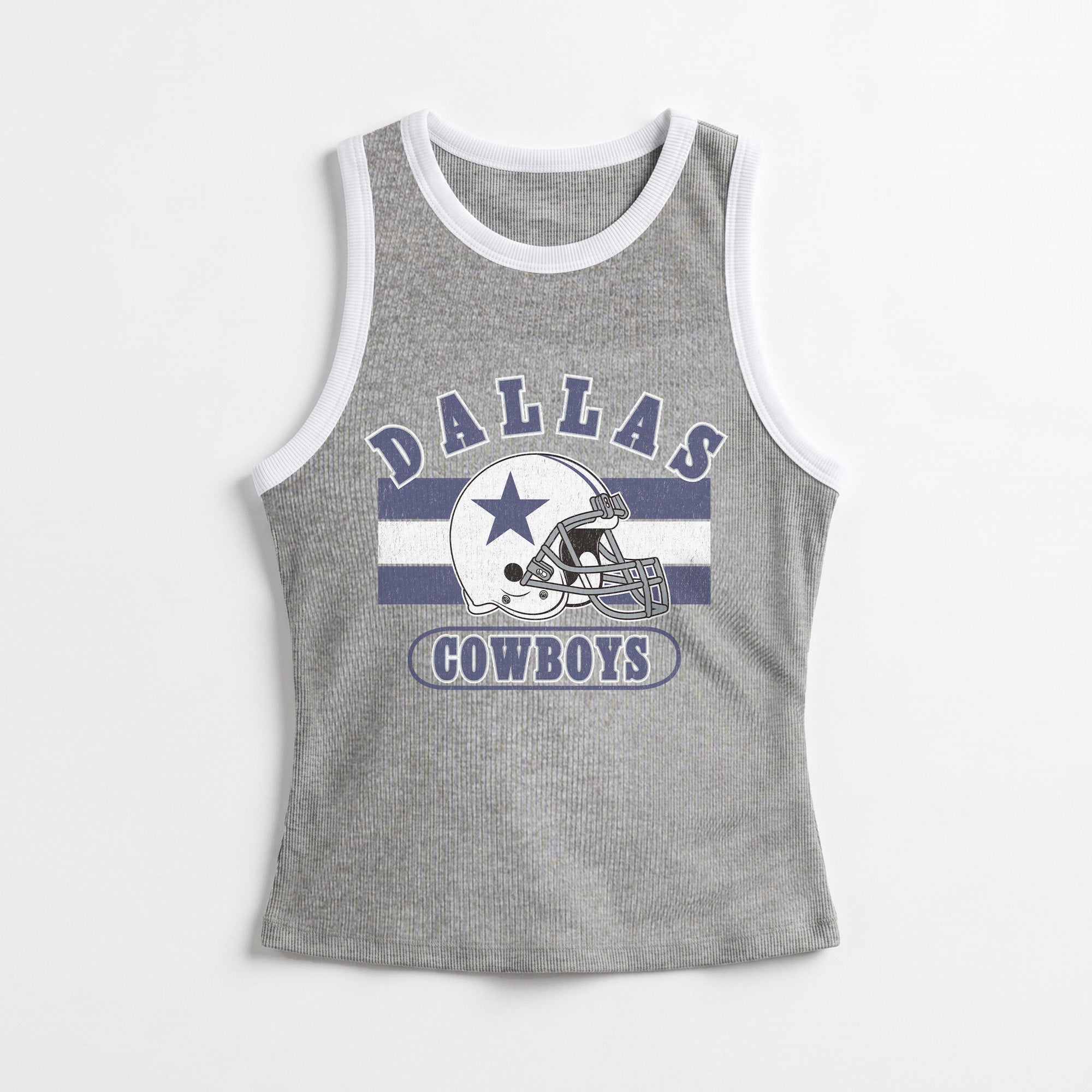DALLAS COWBOYS VICTORY CLUB CONTRAST TRIM FITTED TANK TOP