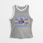 DENVER BRONCOS VICTORY CLUB CONTRAST TRIM FITTED TANK TOP