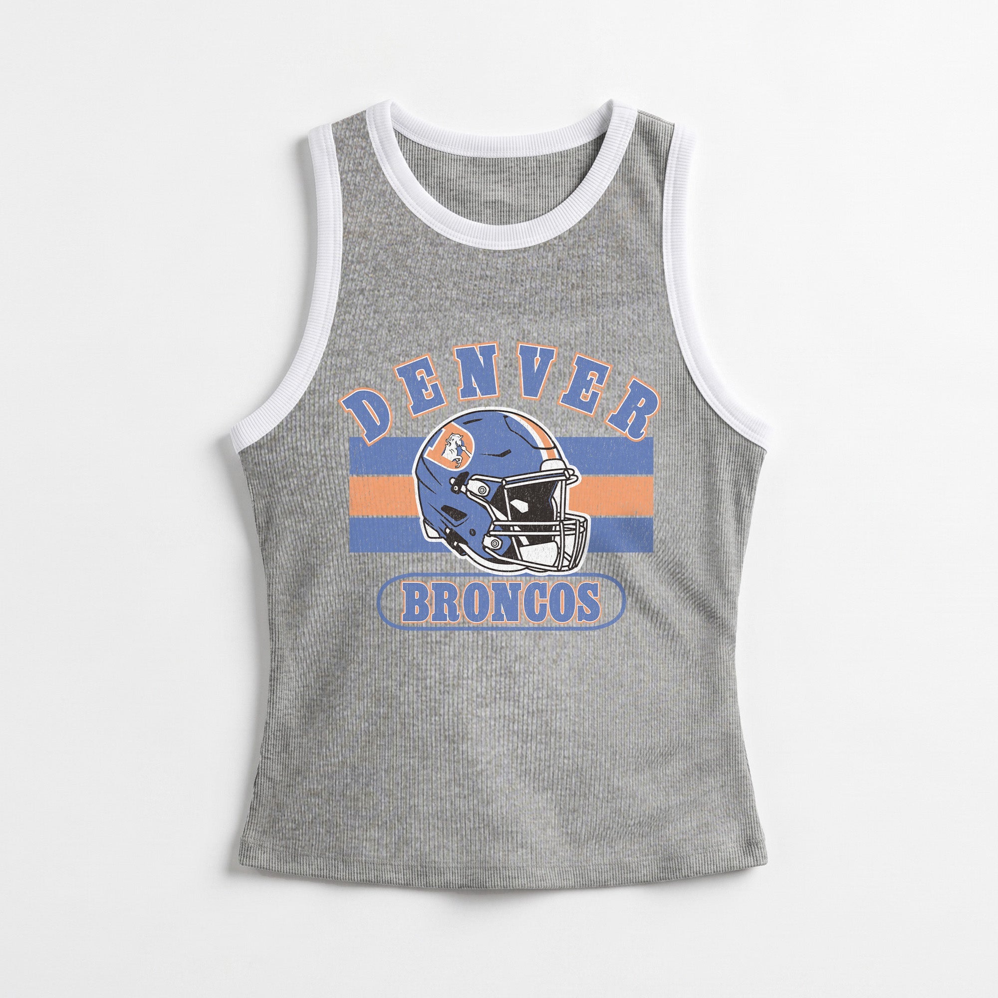 DENVER BRONCOS VICTORY CLUB CONTRAST TRIM FITTED TANK TOP