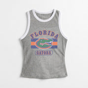 FLORIDA GATORS VICTORY CLUB CONTRAST TRIM FITTED TANK TOP