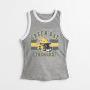 GREEN BAY PACKERS VICTORY CLUB CONTRAST TRIM FITTED TANK TOP