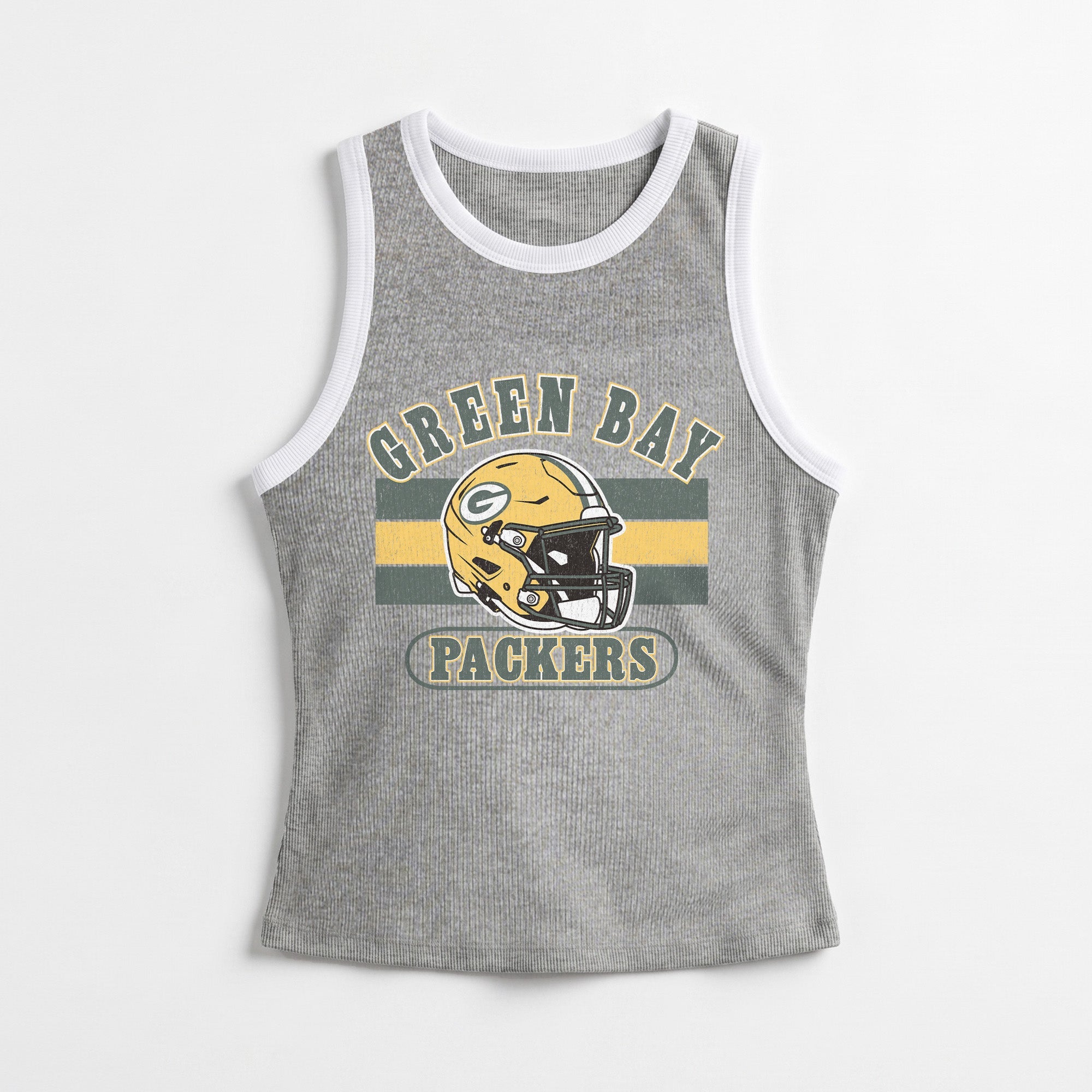 GREEN BAY PACKERS VICTORY CLUB CONTRAST TRIM FITTED TANK TOP