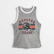 HOUSTON TEXANS VICTORY CLUB CONTRAST TRIM FITTED TANK TOP
