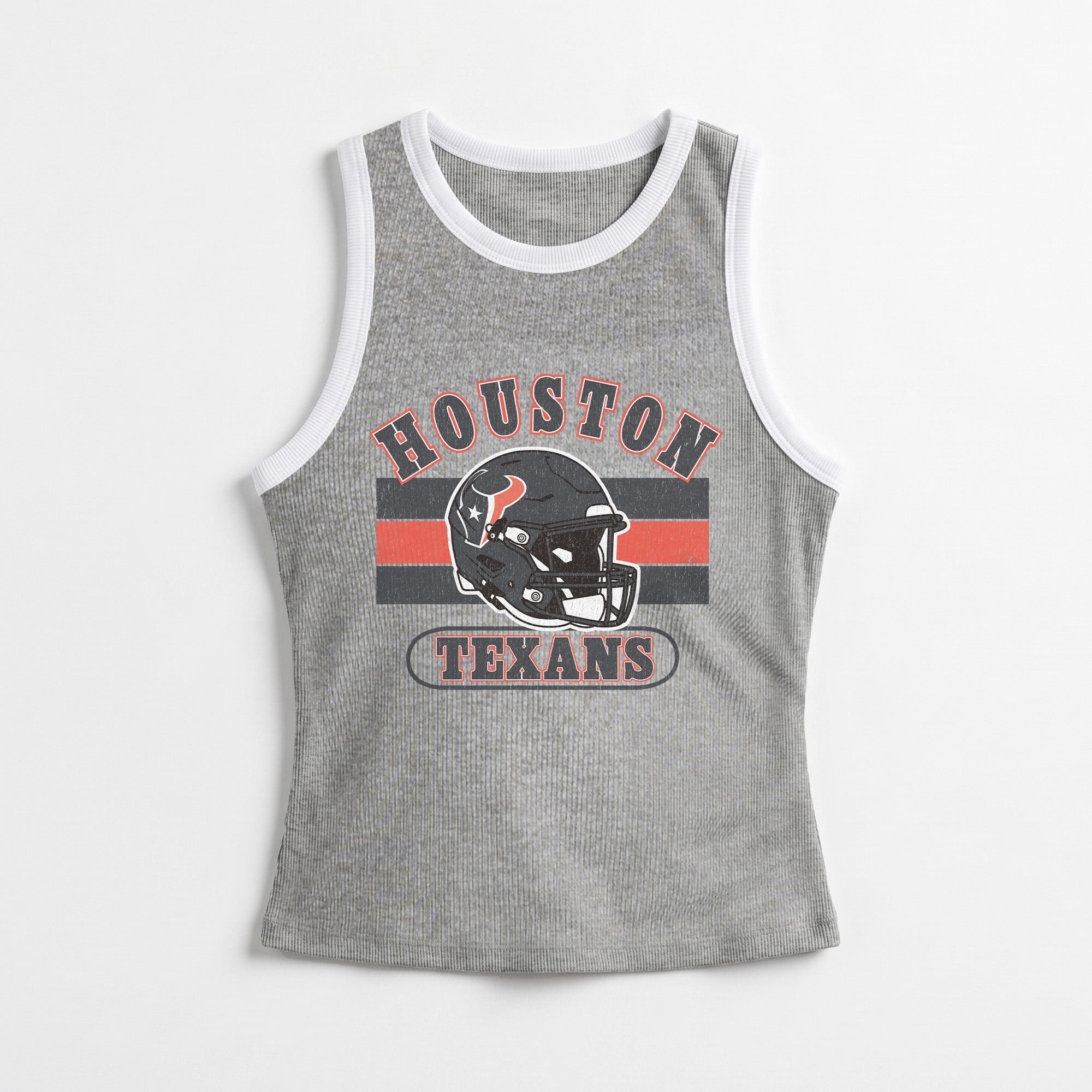 HOUSTON TEXANS VICTORY CLUB CONTRAST TRIM FITTED TANK TOP