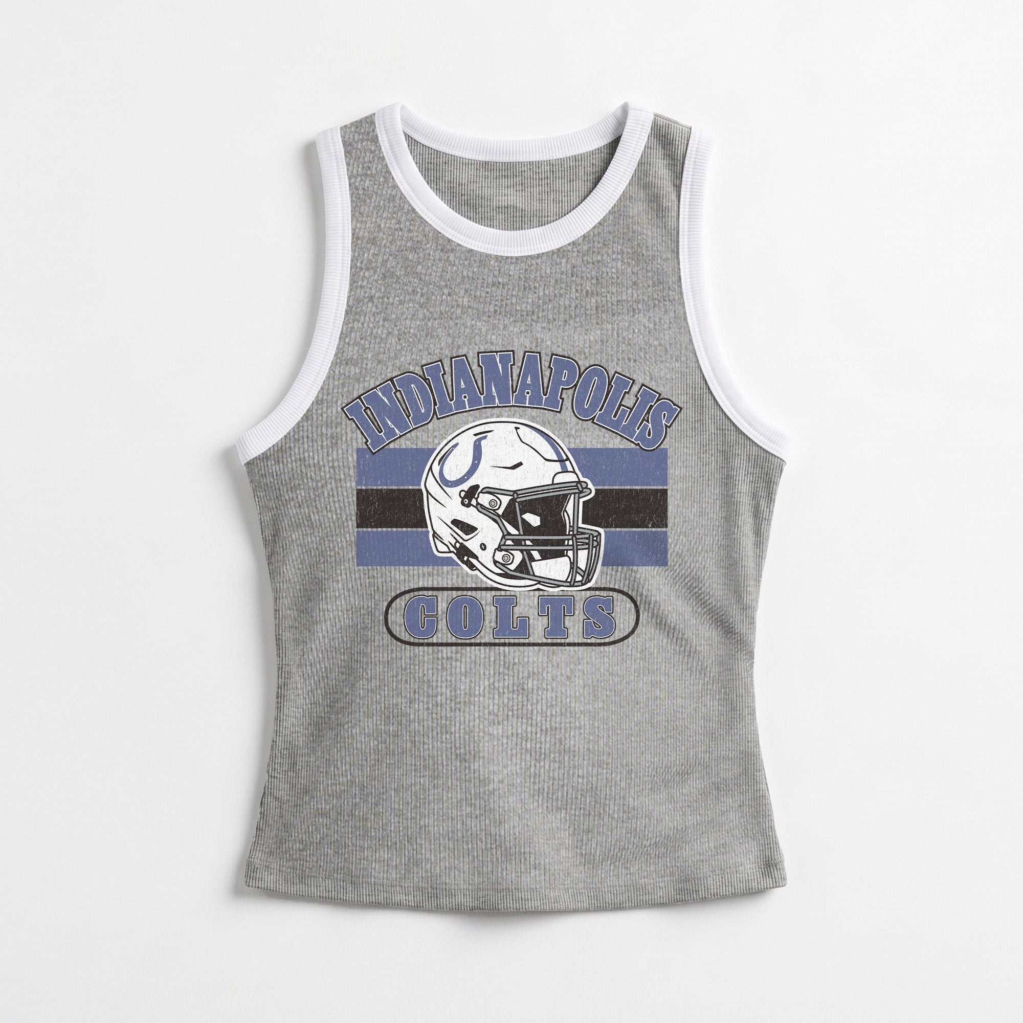 INDIANAPOLIS COLTS VICTORY CLUB CONTRAST TRIM FITTED TANK TOP