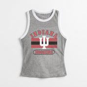 INDIANA HOOSIERS VICTORY CLUB CONTRAST TRIM FITTED TANK TOP