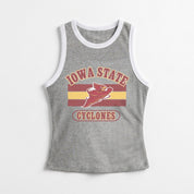 IOWA STATE CYCLONES VICTORY CLUB CONTRAST TRIM FITTED TANK TOP