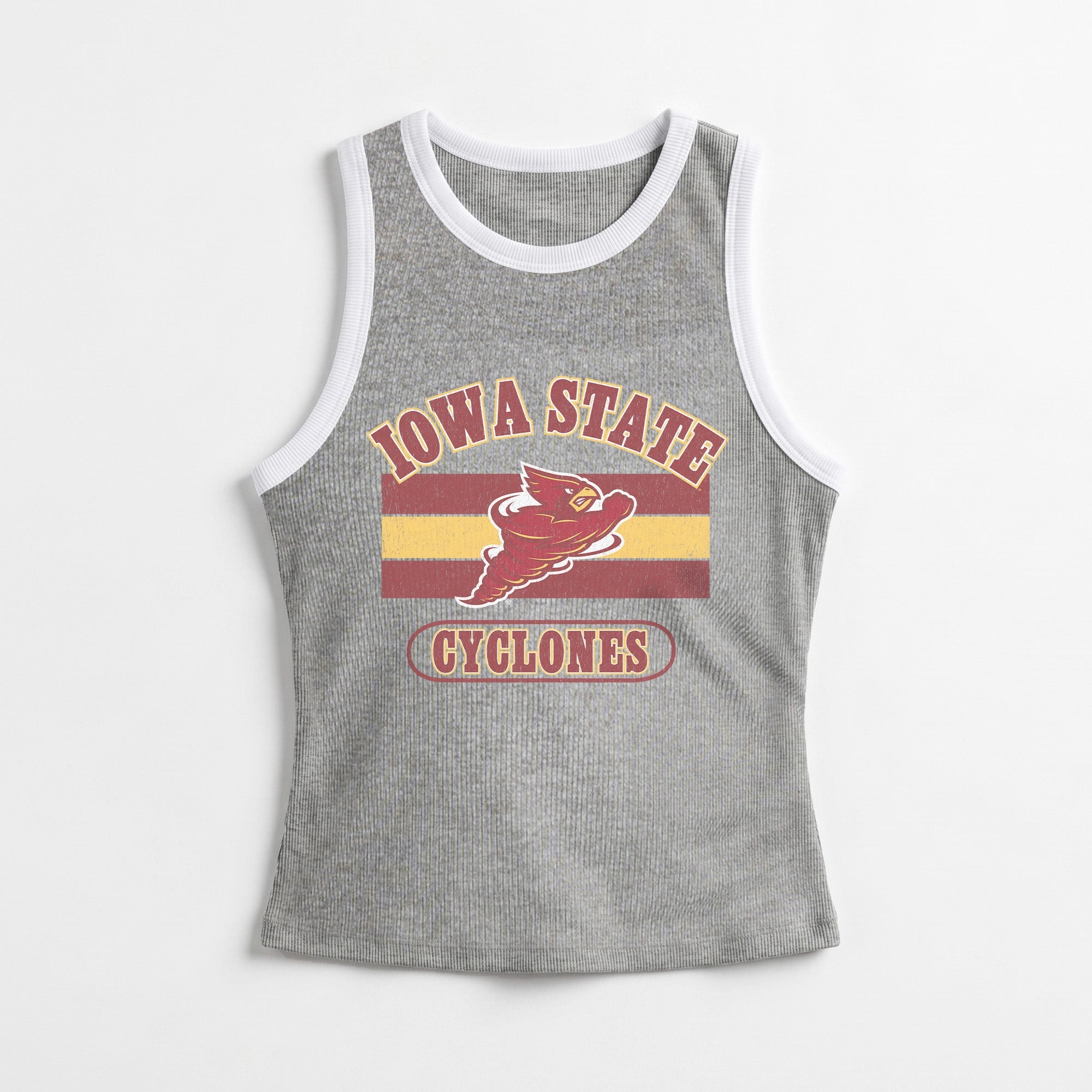 IOWA STATE CYCLONES VICTORY CLUB CONTRAST TRIM FITTED TANK TOP