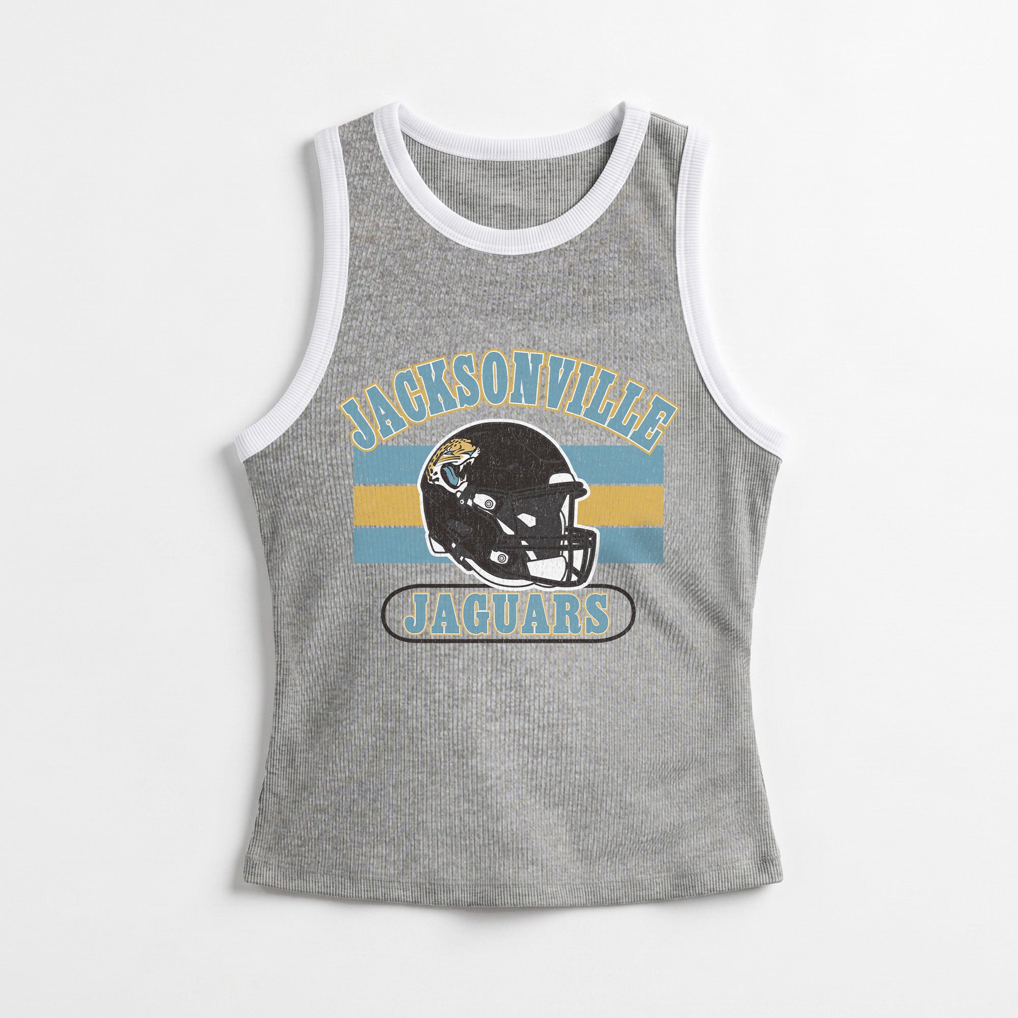 JACKSONVILLE JAGUARS VICTORY CLUB CONTRAST TRIM FITTED TANK TOP