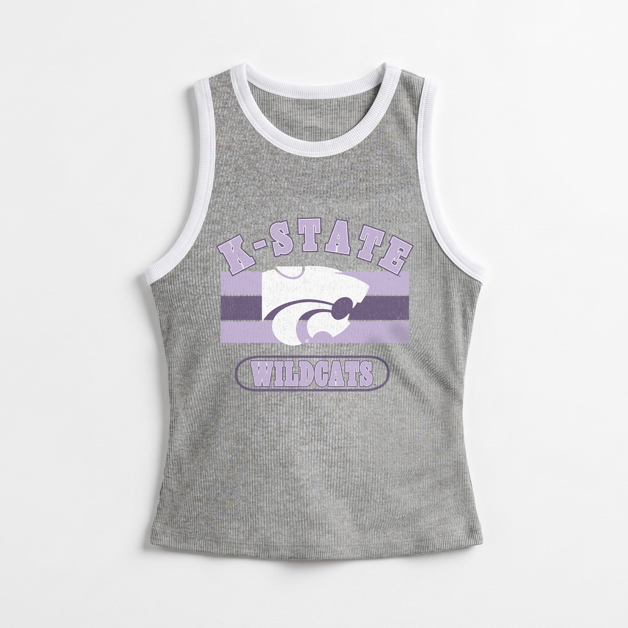 KANSAS STATE WILDCATS VICTORY CLUB CONTRAST TRIM FITTED TANK TOP