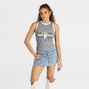 LOS ANGELES RAMS VICTORY CLUB CONTRAST TRIM FITTED TANK TOP