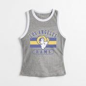 LOS ANGELES RAMS VICTORY CLUB CONTRAST TRIM FITTED TANK TOP