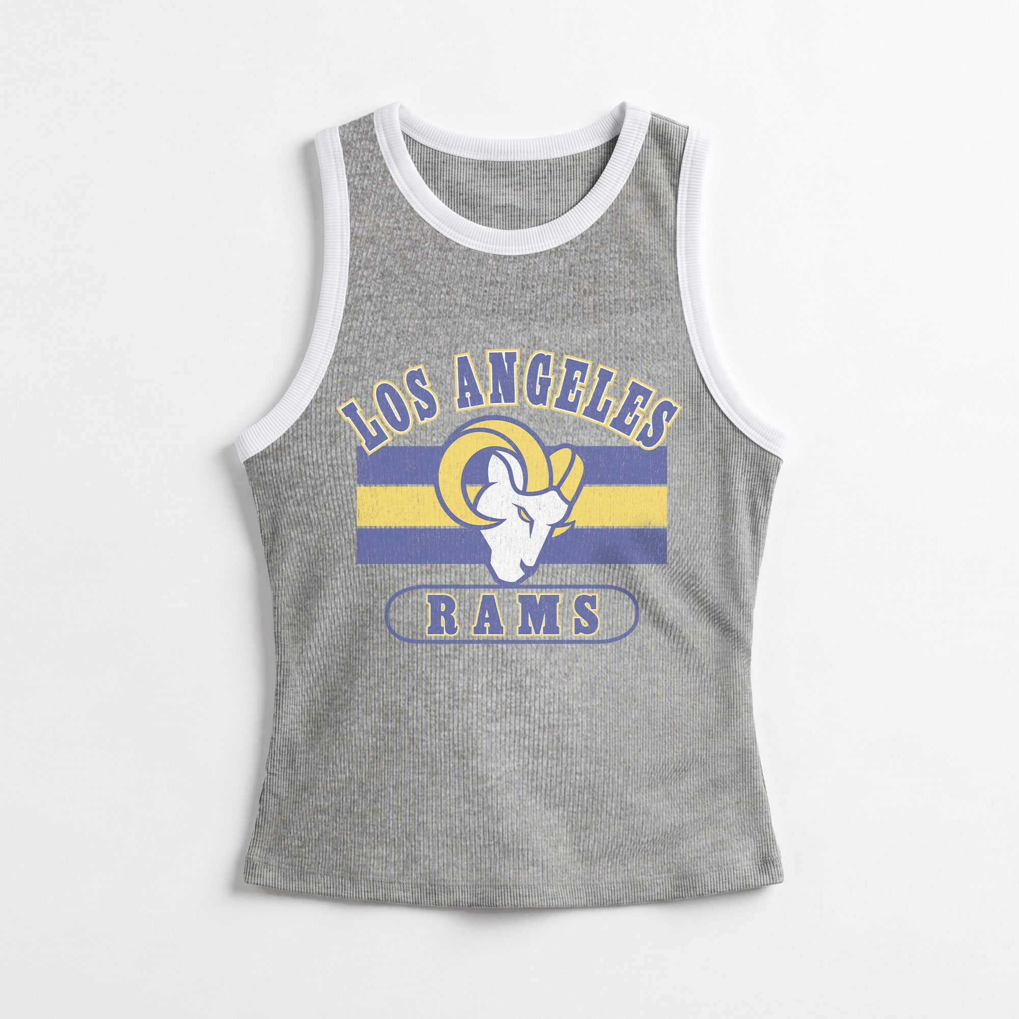 LOS ANGELES RAMS VICTORY CLUB CONTRAST TRIM FITTED TANK TOP