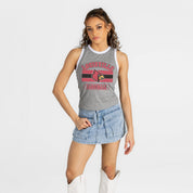 LOUISVILLE CARDINALS VICTORY CLUB CONTRAST TRIM FITTED TANK TOP