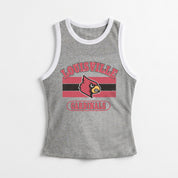 LOUISVILLE CARDINALS VICTORY CLUB CONTRAST TRIM FITTED TANK TOP