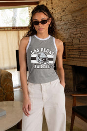 LAS VEGAS RAIDERS VICTORY CLUB CONTRAST TRIM FITTED CROP TANK TOP