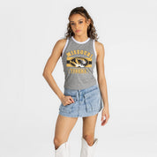 MISSOURI TIGERS VICTORY CLUB CONTRAST TRIM FITTED TANK TOP