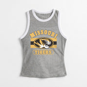 MISSOURI TIGERS VICTORY CLUB CONTRAST TRIM FITTED TANK TOP