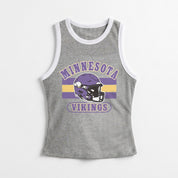 MINNESOTA VIKINGS VICTORY CLUB CONTRAST TRIM FITTED TANK TOP