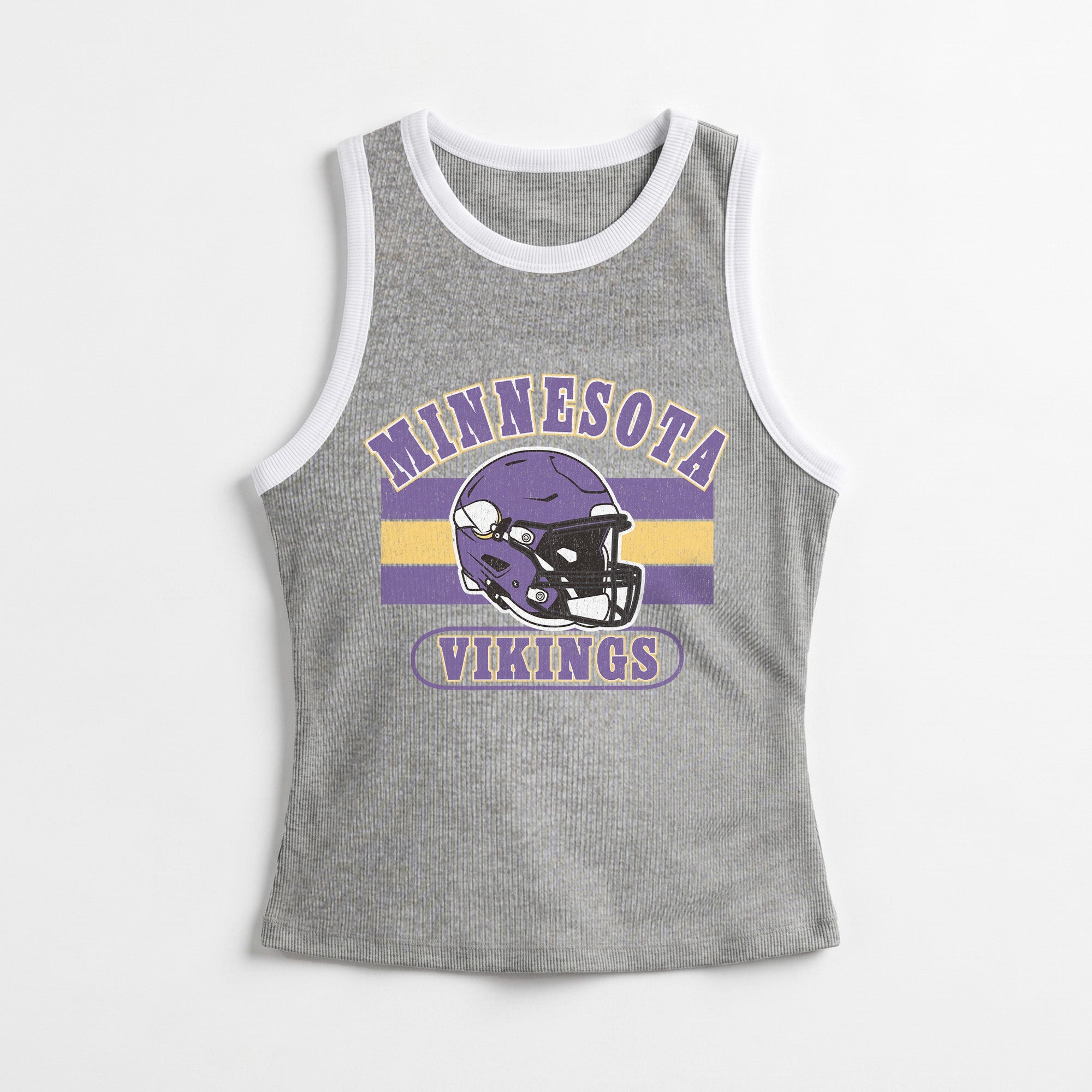 MINNESOTA VIKINGS VICTORY CLUB CONTRAST TRIM FITTED TANK TOP