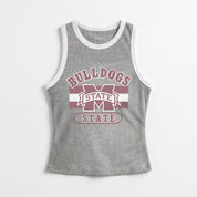 MISSISSIPPI STATE BULLDOGS VICTORY CLUB CONTRAST TRIM FITTED TANK TOP