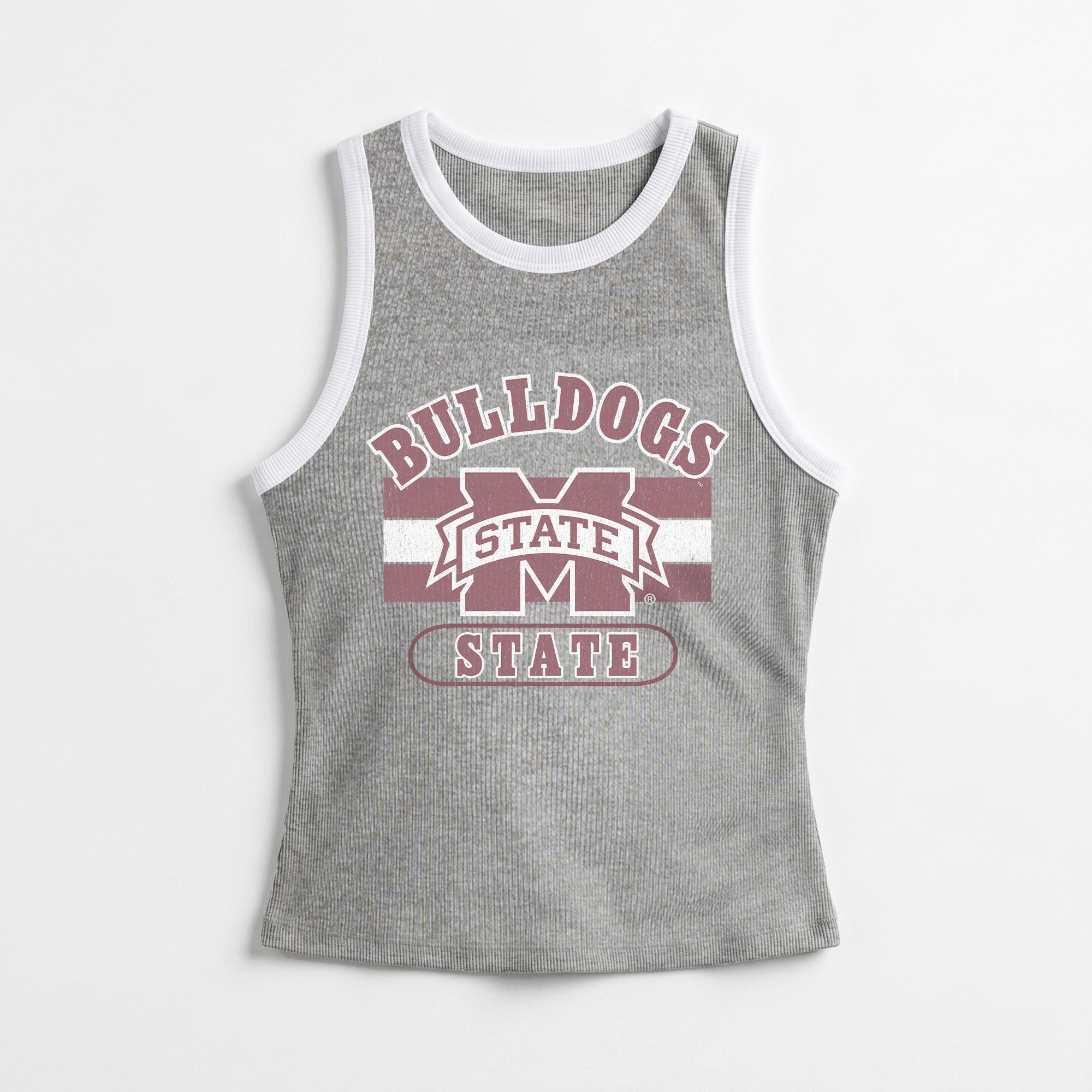 MISSISSIPPI STATE BULLDOGS VICTORY CLUB CONTRAST TRIM FITTED TANK TOP