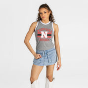 NEBRASKA CORNHUSKERS VICTORY CLUB CONTRAST TRIM FITTED TANK TOP