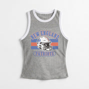 NEW ENGLAND PATRIOTS VICTORY CLUB CONTRAST TRIM FITTED TANK TOP
