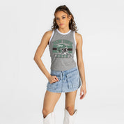NEW YORK JETS VICTORY CLUB CONTRAST TRIM FITTED TANK TOP