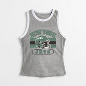 NEW YORK JETS VICTORY CLUB CONTRAST TRIM FITTED TANK TOP