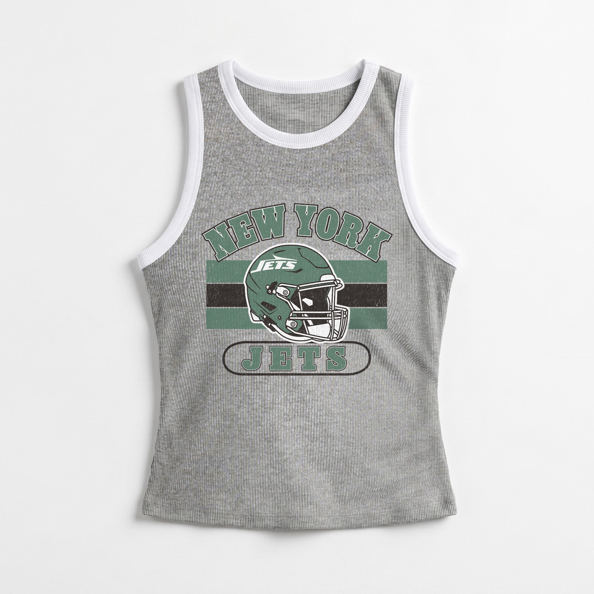 NEW YORK JETS VICTORY CLUB CONTRAST TRIM FITTED TANK TOP