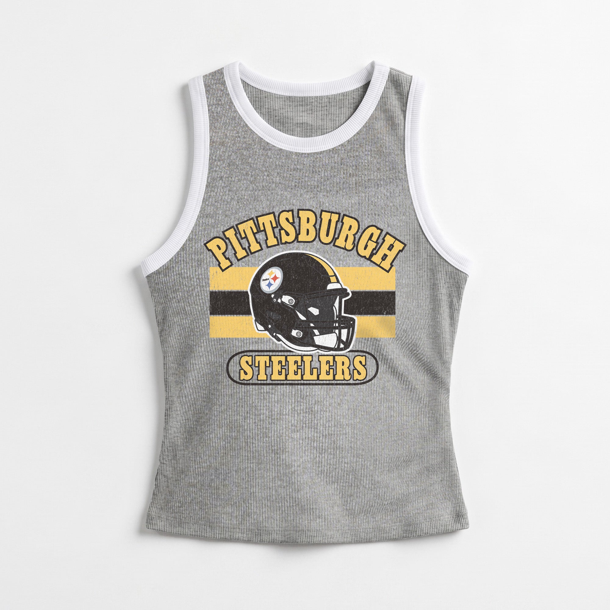 PITTSBURGH STEELERS VICTORY CLUB CONTRAST TRIM FITTED TANK TOP