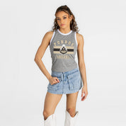 PURDUE BOILERMAKERS VICTORY CLUB CONTRAST TRIM FITTED TANK TOP