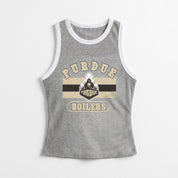 PURDUE BOILERMAKERS VICTORY CLUB CONTRAST TRIM FITTED TANK TOP
