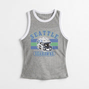 SEATTLE SEAHAWKS VICTORY CLUB CONTRAST TRIM FITTED TANK TOP