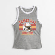 TAMPA BAY BUCCANEERS VICTORY CLUB CONTRAST TRIM FITTED TANK TOP