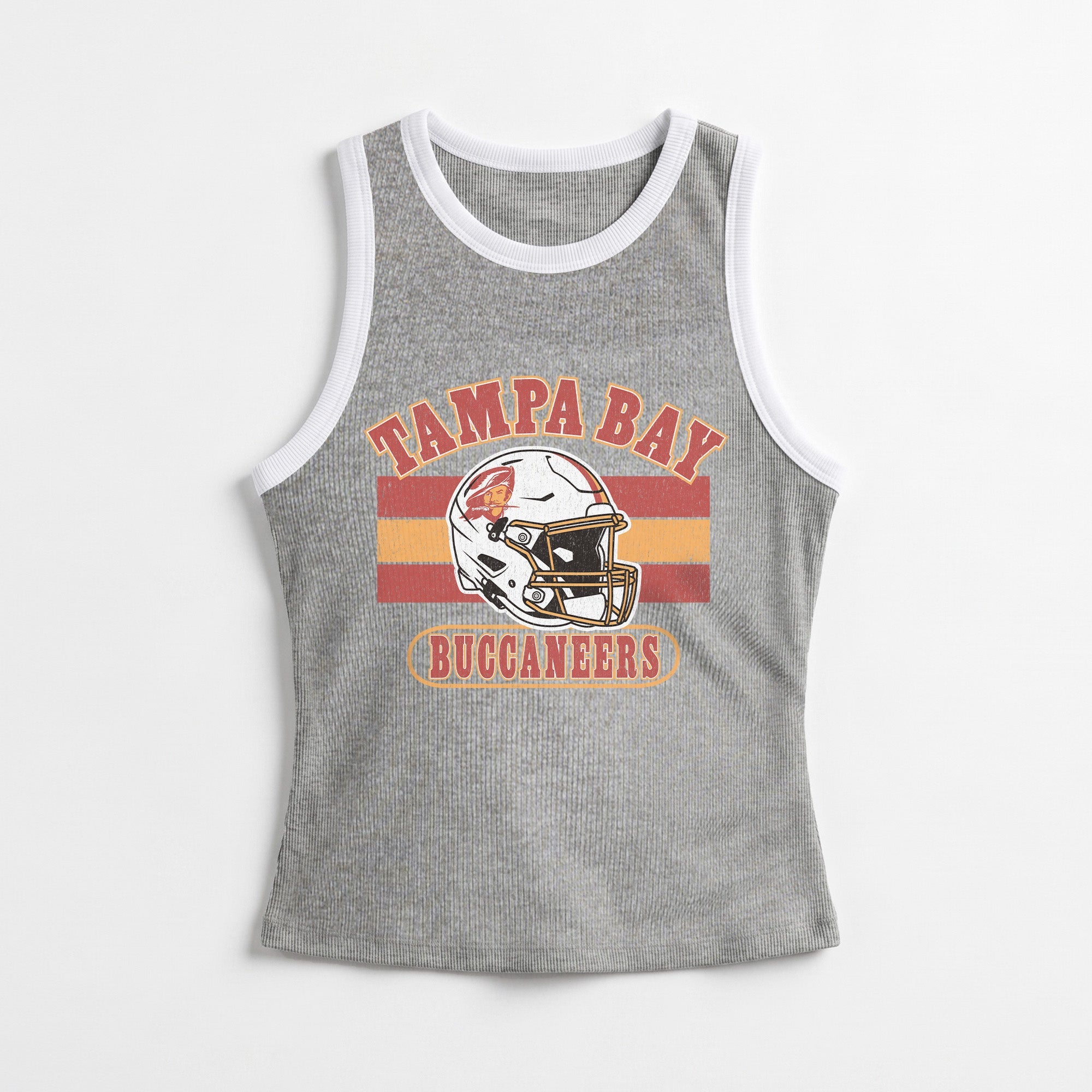 TAMPA BAY BUCCANEERS VICTORY CLUB CONTRAST TRIM FITTED TANK TOP