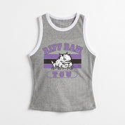 TCU HORNED FROGS VICTORY CLUB CONTRAST TRIM FITTED TANK TOP