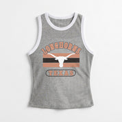 TEXAS LONGHORNS VICTORY CLUB CONTRAST TRIM FITTED TANK TOP