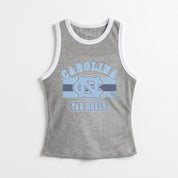 NORTH CAROLINA TAR HEELS VICTORY CLUB CONTRAST TRIM FITTED TANK TOP