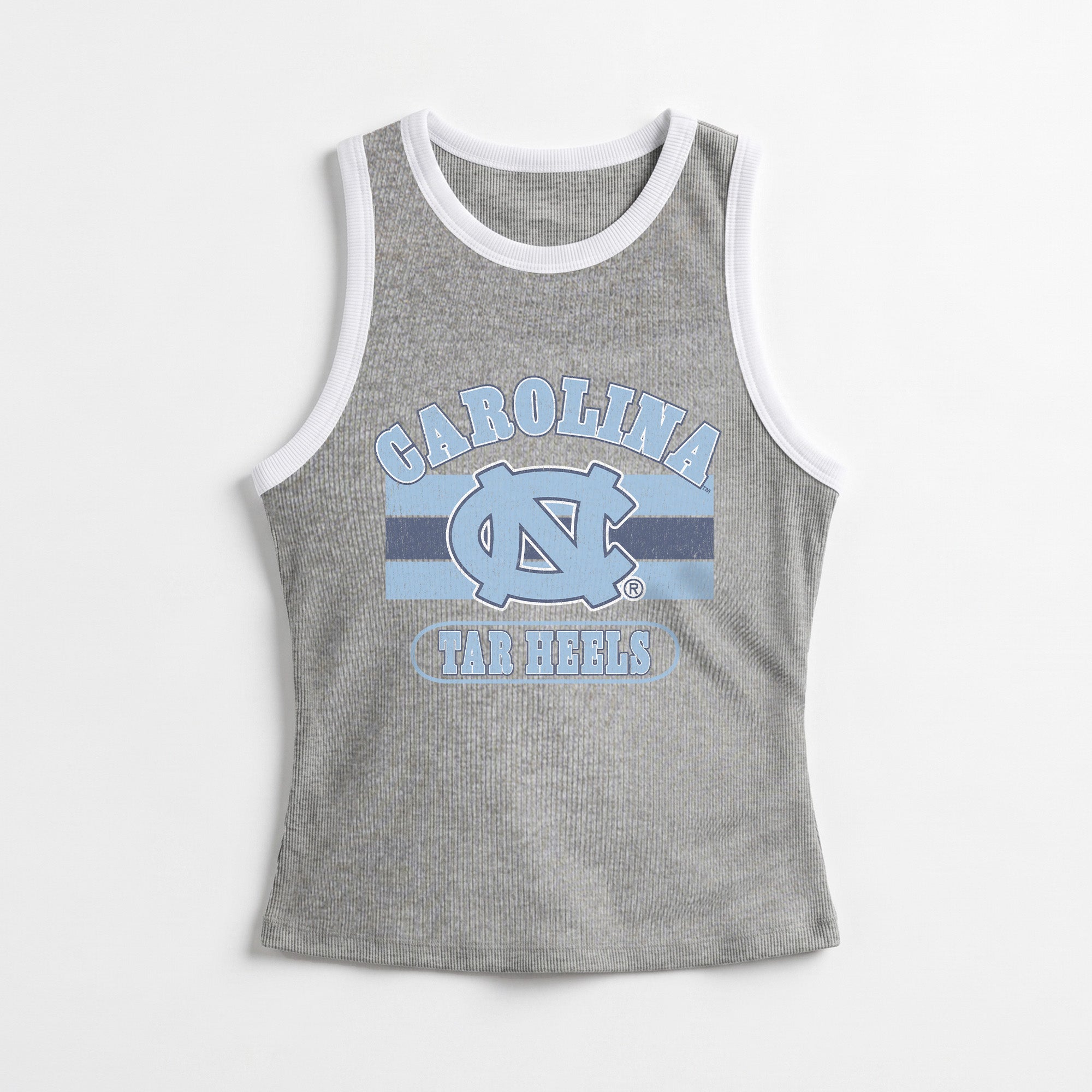 NORTH CAROLINA TAR HEELS VICTORY CLUB CONTRAST TRIM FITTED TANK TOP