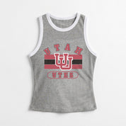 UTAH UTES VICTORY CLUB CONTRAST TRIM FITTED TANK TOP