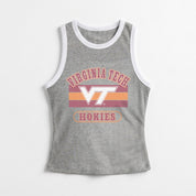VIRGINIA TECH HOKIES VICTORY CLUB CONTRAST TRIM FITTED TANK TOP