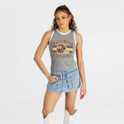 WASHINGTON COMMANDERS VICTORY CLUB CONTRAST TRIM FITTED TANK TOP