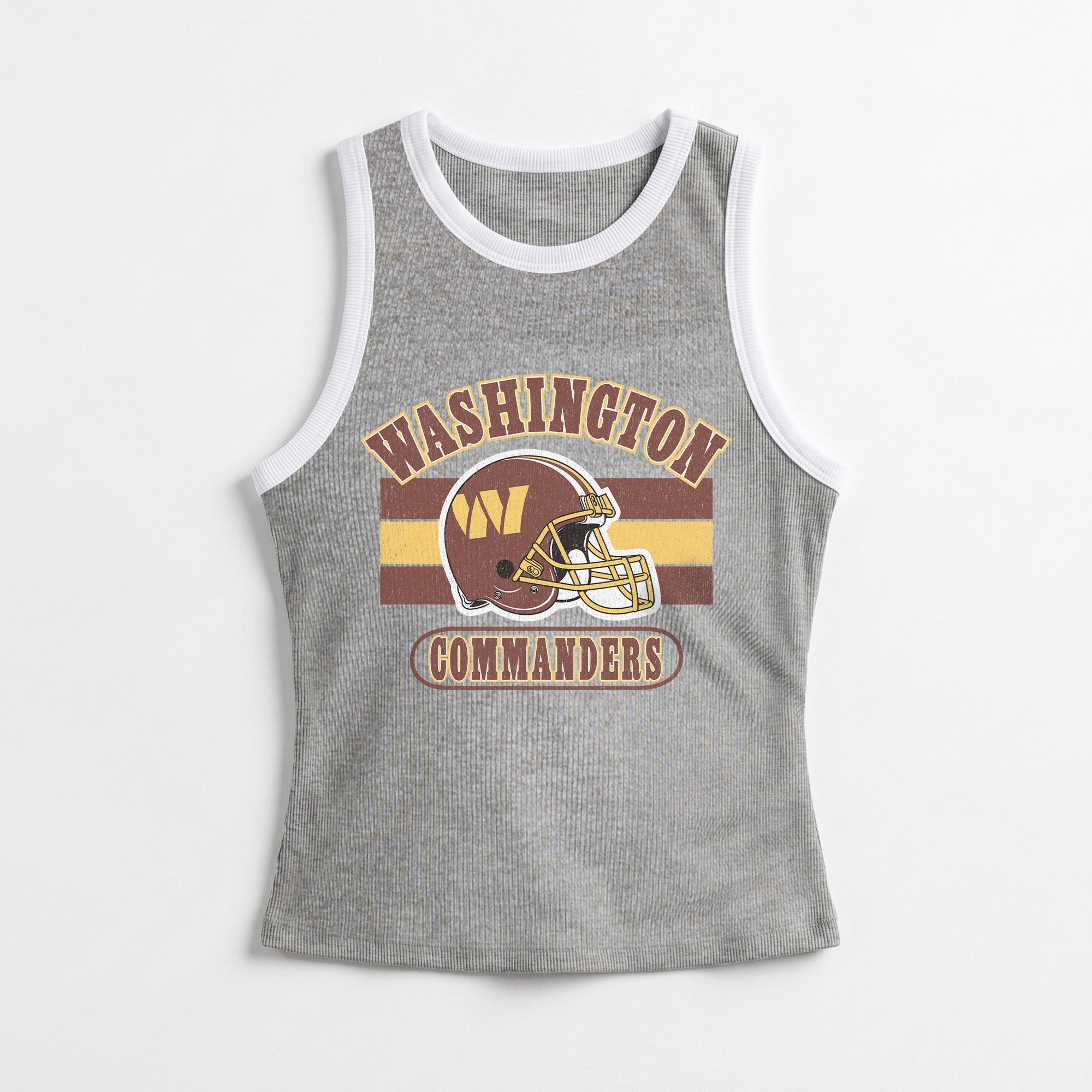 WASHINGTON COMMANDERS VICTORY CLUB CONTRAST TRIM FITTED TANK TOP