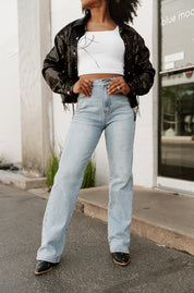 BELTED BELLE DENIM JEANS