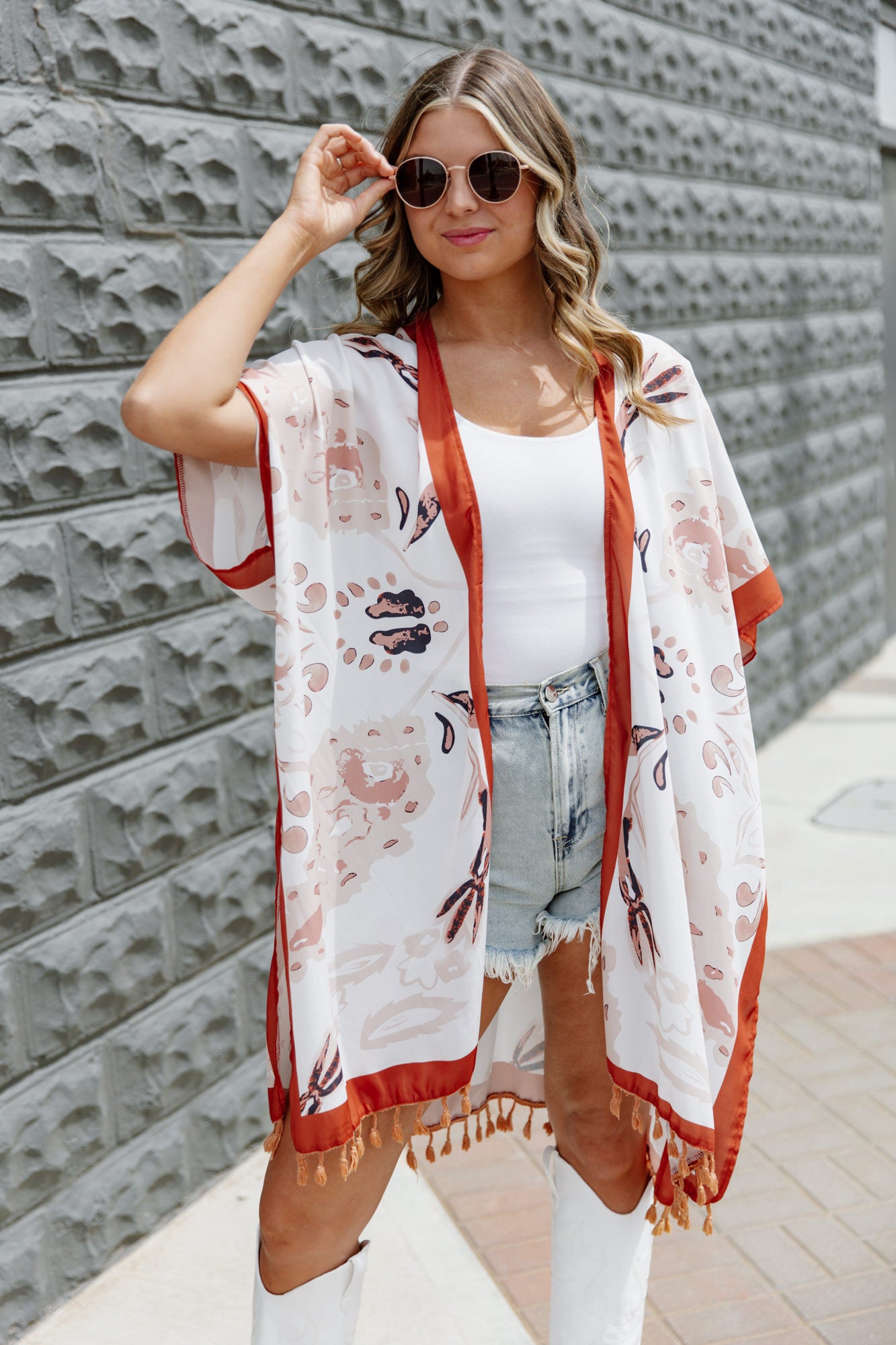 PERIE BOHEMIAN PRINT KIMONO