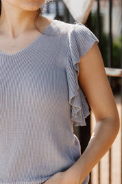 SO ICONIC RUFFLE SLEEVE TANK TOP