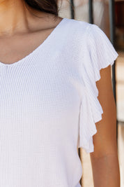 SO ICONIC RUFFLE SLEEVE TANK TOP