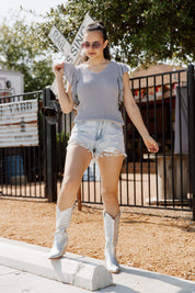 SO ICONIC RUFFLE SLEEVE TANK TOP